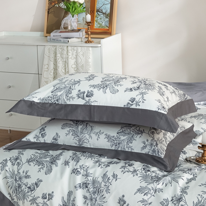 91家纺网 家纺一手货源 找家纺 （总）安莱 2022新款100支长绒棉数码印花四件套-花屿