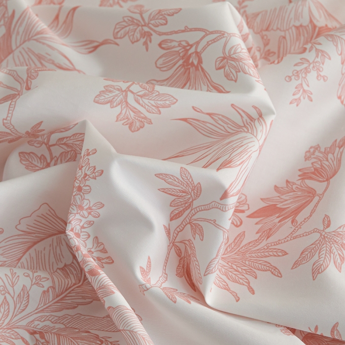 91家纺网 家纺一手货源 找家纺 安莱 2022新款100支长绒棉数码印花四件套-花屿 香芋粉