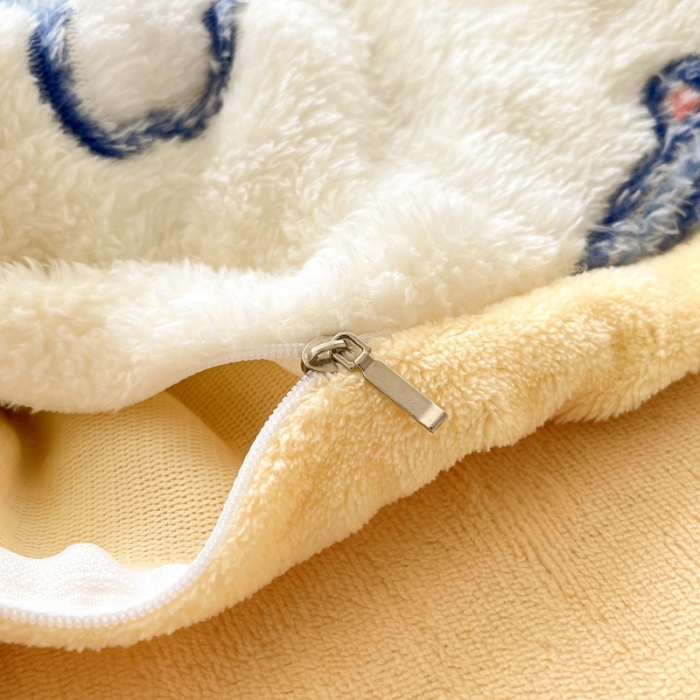 91家纺网 家纺一手货源 找家纺 慕尚2022新款5D牛奶绒法莱绒雪花绒四件套 动物巴士