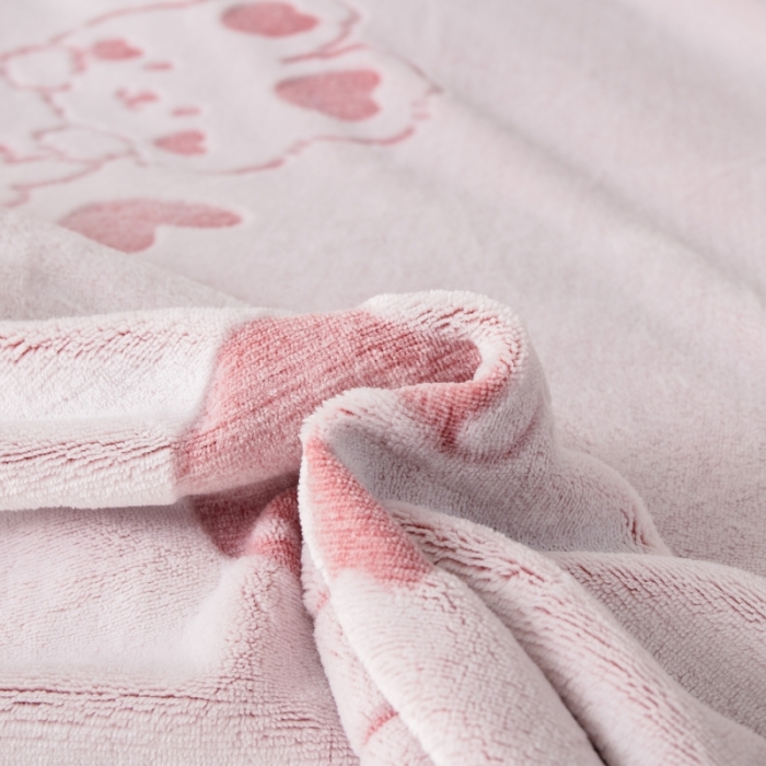 91家纺网 家纺一手货源 找家纺 来菲毛毯 2025新款背印剪花牛奶绒毛毯加厚双层毯子不掉毛高端毯子粉兔兔