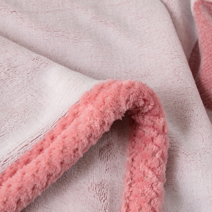 91家纺网 家纺一手货源 找家纺 来菲毛毯 2025新款背印剪花牛奶绒毛毯加厚双层毯子不掉毛高端毯子粉兔兔