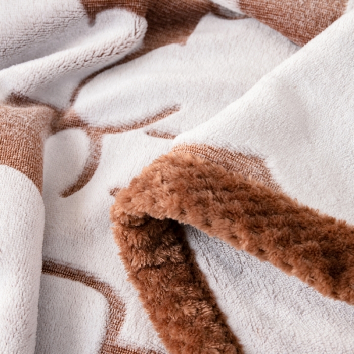 91家纺网 家纺一手货源 找家纺 来菲毛毯 2025新款背印剪花牛奶绒毛毯加厚双层毯子不掉毛高端毯子狗兔熊