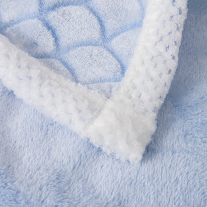 91家纺网 家纺一手货源 找家纺 来菲毛毯 2025新款背印剪花牛奶绒毛毯加厚毯子不掉毛高端毯子鱼鳞纹