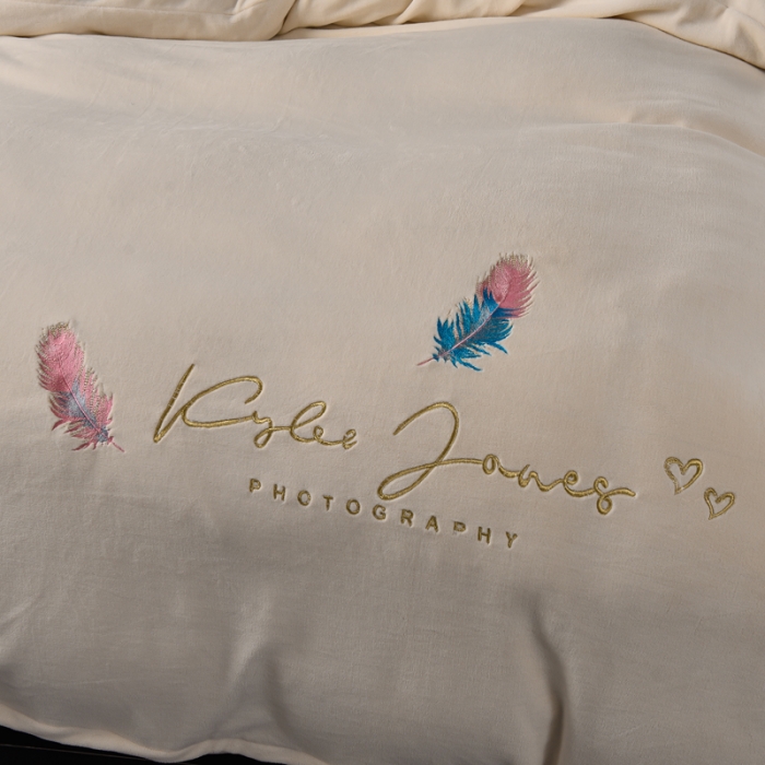 91家纺网 家纺一手货源 找家纺 （总）简爱 2025新款高克重简单款牛奶绒刺绣四件套