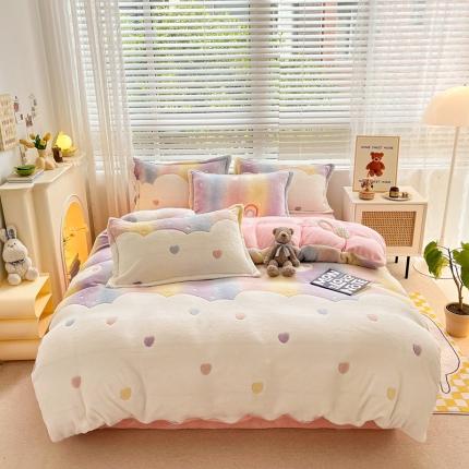 91家纺网 家纺一手货源 找家纺 （总）2022新款5D牛奶绒雪花绒单被套