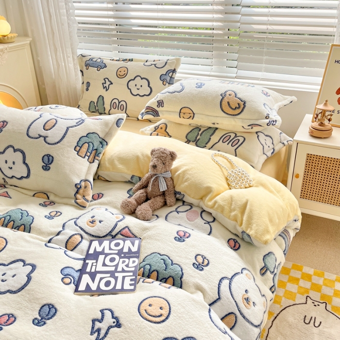 91家纺网 家纺一手货源 找家纺 （总）2022新款5D牛奶绒雪花绒单被套