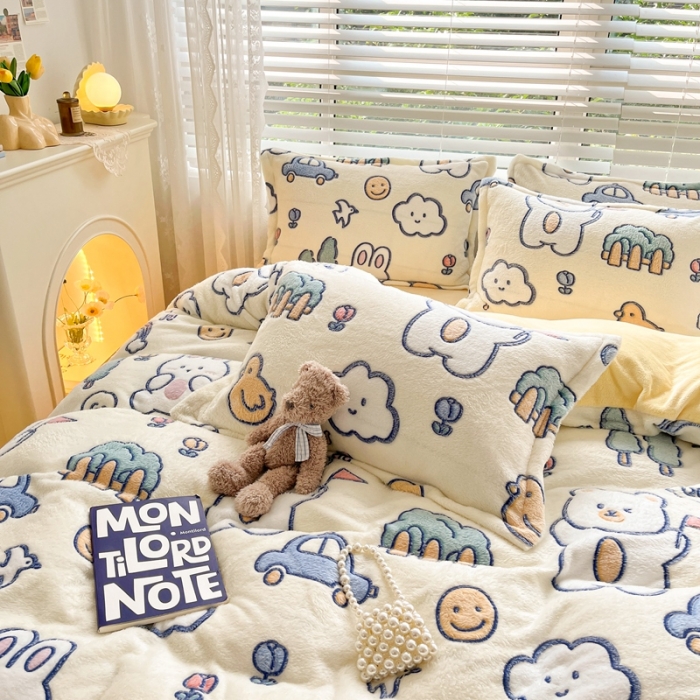 91家纺网 家纺一手货源 找家纺 （总）2022新款5D牛奶绒雪花绒单被套