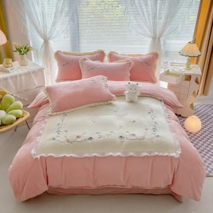 91家纺网 家纺一手货源 找家纺 （总）可以家居 2022新款牛奶绒四件套-祖马珑