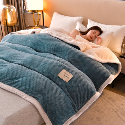 91家纺网 家纺一手货源 找家纺 （总）法澳 2024新款牛奶绒夹棉床笠可搭配被套