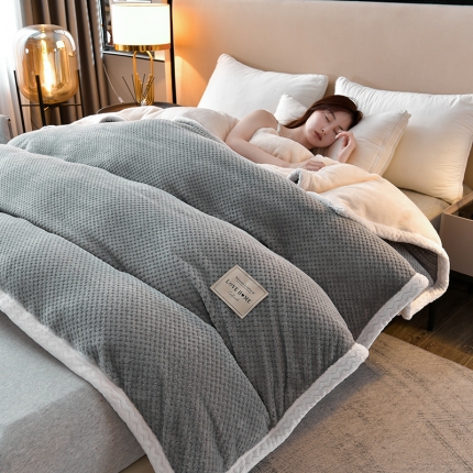 91家纺网 家纺一手货源 找家纺 （总）法澳 2024新款牛奶绒夹棉床笠可搭配被套