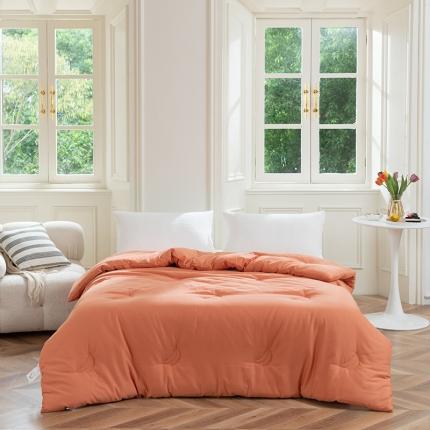 久典 2022新款40支原棉华夫格大豆被春秋被冬被夏被焦糖色