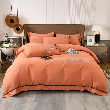 91家纺网 家纺一手货源 找家纺 （总）拼社活性纯色纯棉刺绣全棉磨毛四件套G系列