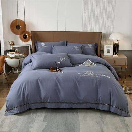 91家纺网 家纺一手货源 找家纺 （总）拼社活性纯色纯棉刺绣全棉磨毛四件套G系列