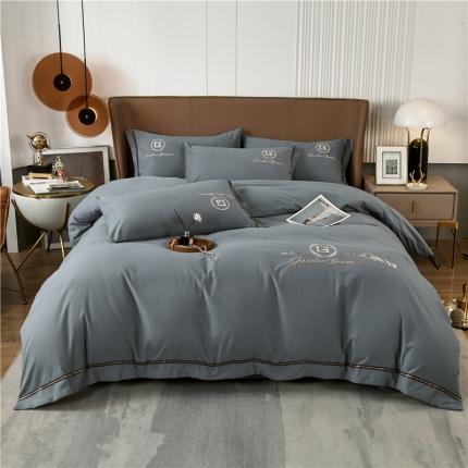 91家纺网 家纺一手货源 找家纺 （总）拼社活性纯色纯棉刺绣全棉磨毛四件套G系列