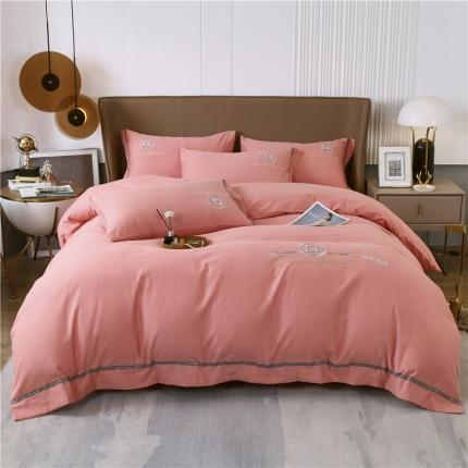 91家纺网 家纺一手货源 找家纺 （总）拼社活性纯色纯棉刺绣全棉磨毛四件套G系列