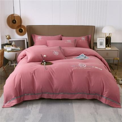 91家纺网 家纺一手货源 找家纺 （总）拼社活性纯色纯棉刺绣全棉磨毛四件套G系列