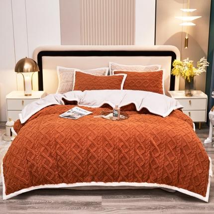 91家纺网 家纺一手货源 找家纺 （总）席之家 2023秋冬加厚保暖塔芙绒牛奶绒四件套直播爆款