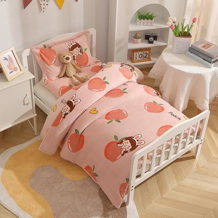 91家纺网 家纺一手货源 找家纺 总八零年代 2022双面牛奶绒儿童三件套幼儿园卡通保暖多件套