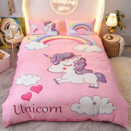 91家纺网 家纺一手货源 找家纺 总3 ds生活馆2022新款大版卡通水晶绒牛奶绒珊瑚绒三件套四件套