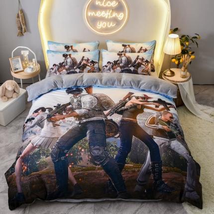 91家纺网 家纺一手货源 找家纺 总3 ds生活馆2022新款大版卡通水晶绒牛奶绒珊瑚绒三件套四件套