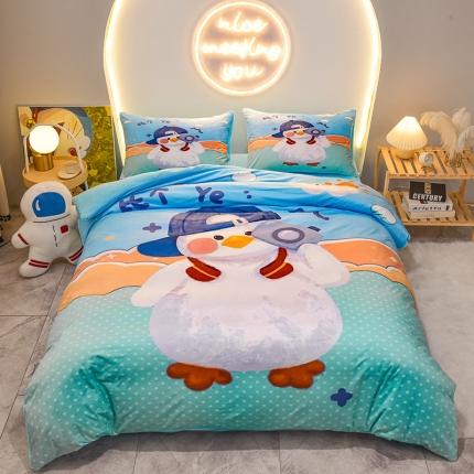 总3 ds生活馆2022新款大版卡通水晶绒牛奶绒珊瑚绒三件套四件套