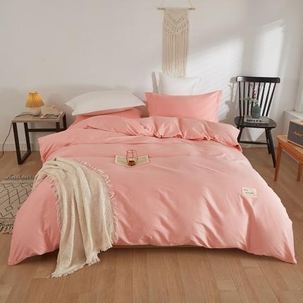 91家纺网 家纺一手货源 找家纺 艾可可 2024新款全棉纯色被套 粉色