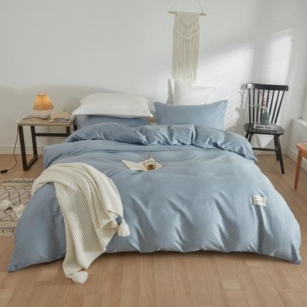 91家纺网 家纺一手货源 找家纺 艾可可 2024新款全棉纯色被套 炫彩蓝