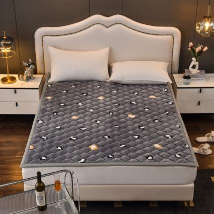 91家纺网 家纺一手货源 找家纺 索弗莱 2022新款 加厚宽边牛奶绒床垫 恐龙