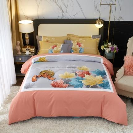 91家纺网 家纺一手货源 找家纺 （总）惠居家 2022大版全棉磨毛四件套中国风花卉