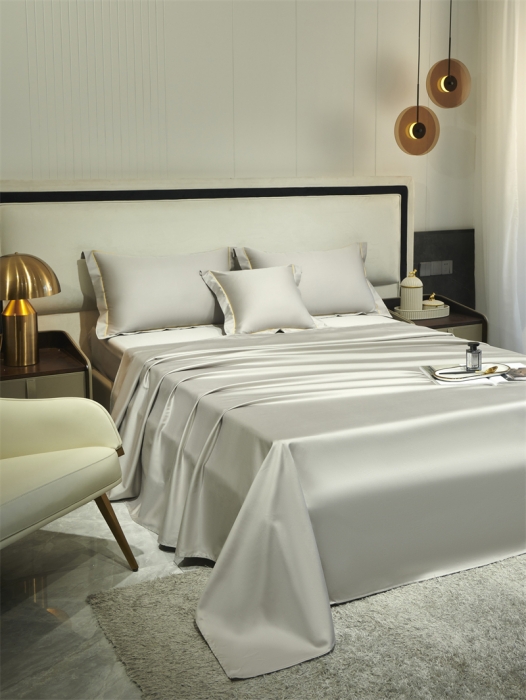 91家纺网 家纺一手货源 找家纺 八十八家纺 可定制任意尺寸婴幼儿标准贡缎新疆长绒棉纯棉床单 奥丁灰