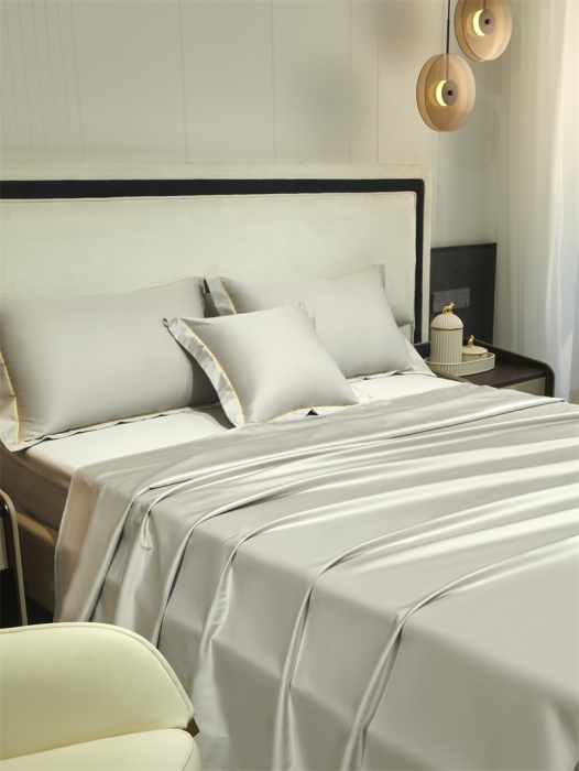 91家纺网 家纺一手货源 找家纺 八十八家纺 可定制任意尺寸婴幼儿标准贡缎新疆长绒棉纯棉床单 奥丁灰