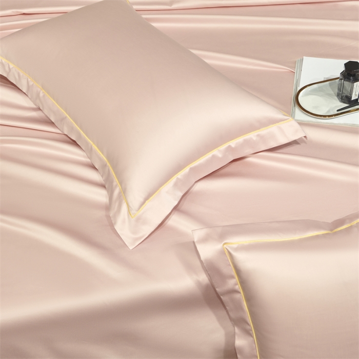 91家纺网 家纺一手货源 找家纺 八十八家纺 贡缎新疆长绒棉全面素色单品系列-枕套 芭比粉