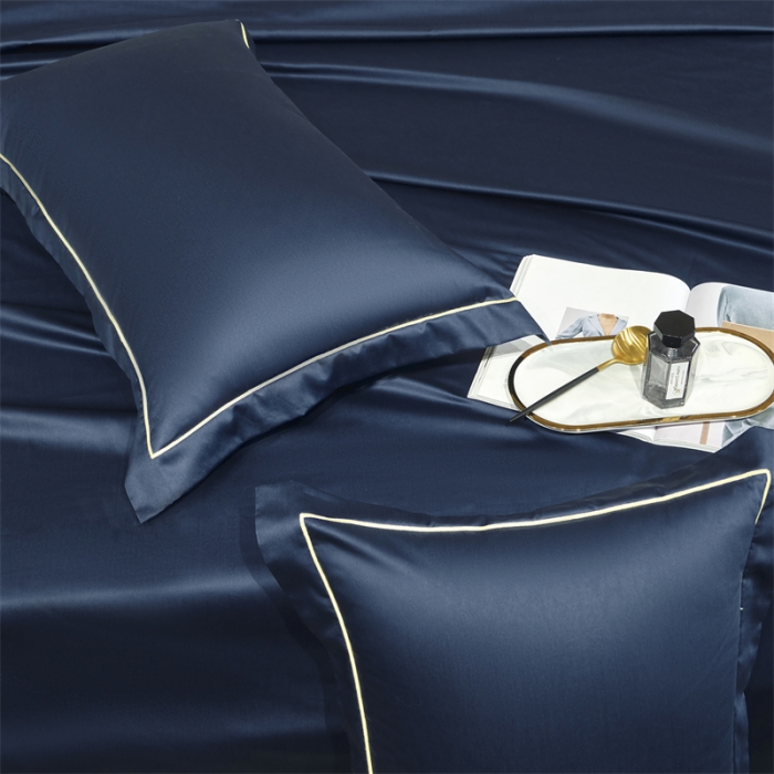 91家纺网 家纺一手货源 找家纺 八十八家纺 贡缎新疆长绒棉全面素色单品系列-枕套 布鲁蓝