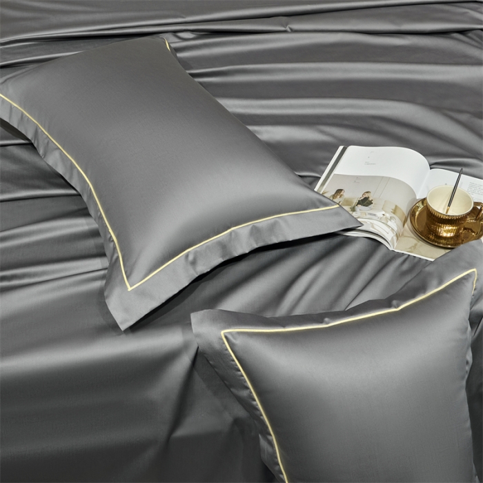 91家纺网 家纺一手货源 找家纺 八十八家纺 贡缎新疆长绒棉全面素色单品系列-枕套 高级灰