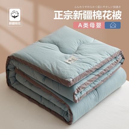 91家纺网 家纺一手货源 找家纺 暖阳 2023新款A类水洗棉50%纯色日系冬被新疆棉花被粉玉