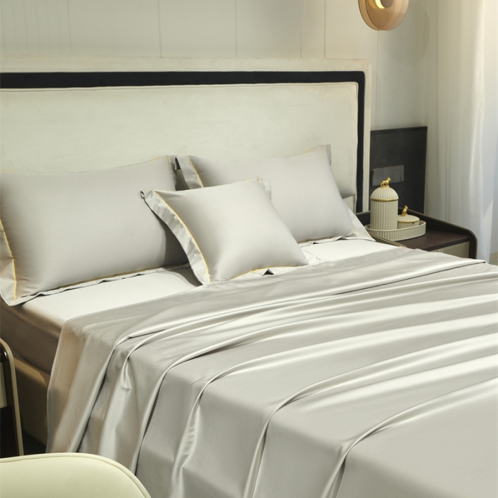 91家纺网 家纺一手货源 找家纺 八十八2022新款贡缎新疆长绒棉系列-四件套 奥丁灰