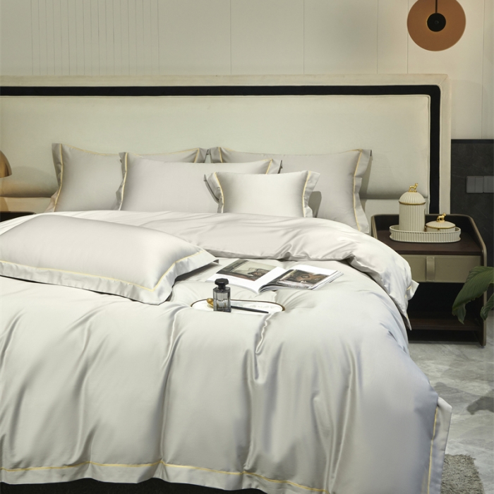 91家纺网 家纺一手货源 找家纺 八十八2022新款贡缎新疆长绒棉系列-四件套 奥丁灰