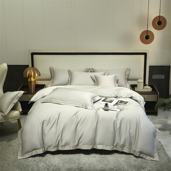 91家纺网 家纺一手货源 找家纺 八十八2022新款贡缎新疆长绒棉系列-四件套 奥丁灰