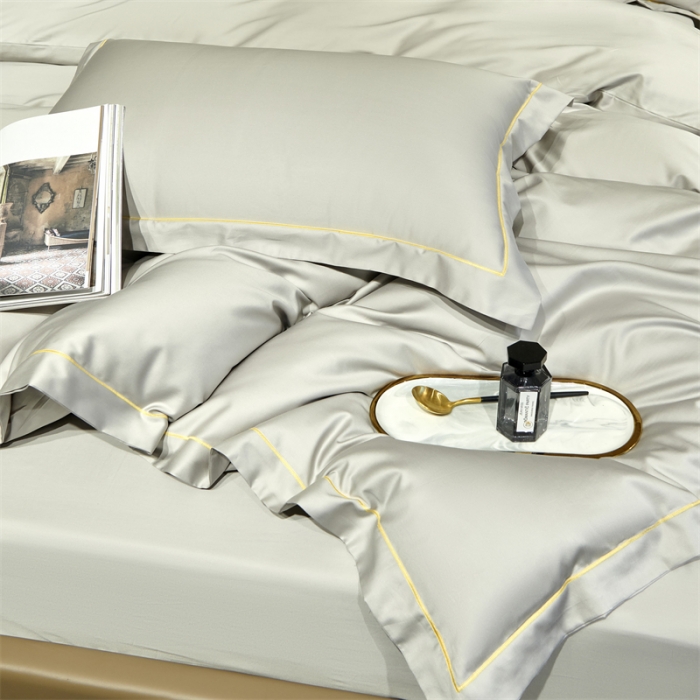 91家纺网 家纺一手货源 找家纺 八十八2022新款贡缎新疆长绒棉系列-四件套 奥丁灰