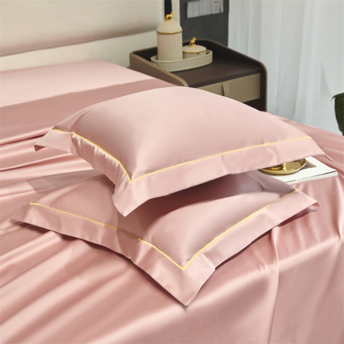 91家纺网 家纺一手货源 找家纺 八十八2022新款贡缎新疆长绒棉系列-四件套 浅粉玉