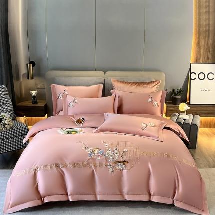 91家纺网 家纺一手货源 找家纺 （总）2025新款140支澳棉纯棉刺绣绣花四件套-简爱