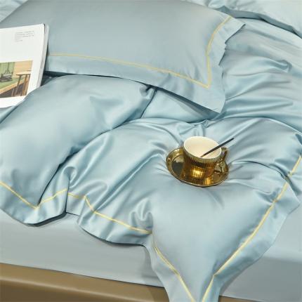 91家纺网 家纺一手货源 找家纺 八十八贡缎新疆长绒棉被套（任意尺寸可定制）水波蓝