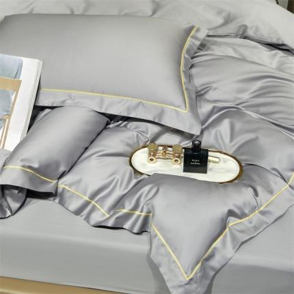 91家纺网 家纺一手货源 找家纺 八十八贡缎新疆长绒棉被套（任意尺寸可定制）碳木灰