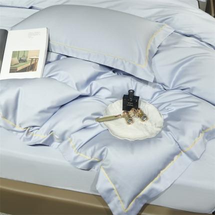 91家纺网 家纺一手货源 找家纺 八十八贡缎新疆长绒棉被套（任意尺寸可定制）婴儿蓝