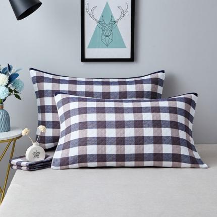 91家纺网 家纺一手货源 找家纺 （总）朴尔 2022新款优棉格调风三层纱布枕巾（一对）