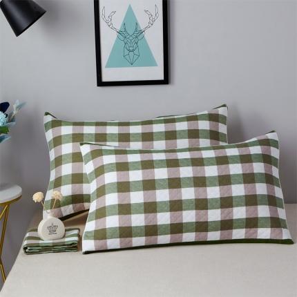 91家纺网 家纺一手货源 找家纺 （总）朴尔 2022新款优棉格调风三层纱布枕巾（一对）