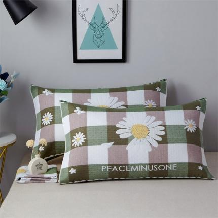 91家纺网 家纺一手货源 找家纺 （总）朴尔 2022新款优棉格调风三层纱布枕巾（一对）