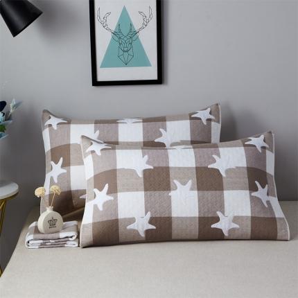 91家纺网 家纺一手货源 找家纺 （总）朴尔 2022新款优棉格调风三层纱布枕巾（一对）