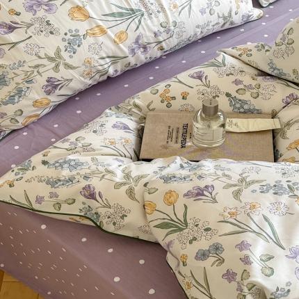 91家纺网 家纺一手货源 找家纺 顾里家纺 2023新款法式复古嵌绳全棉四件套 苏菲庄园