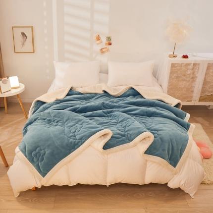 91家纺网 家纺一手货源 找家纺 （总）苏拉 2023新款牛奶绒夹棉绗绣三层毯